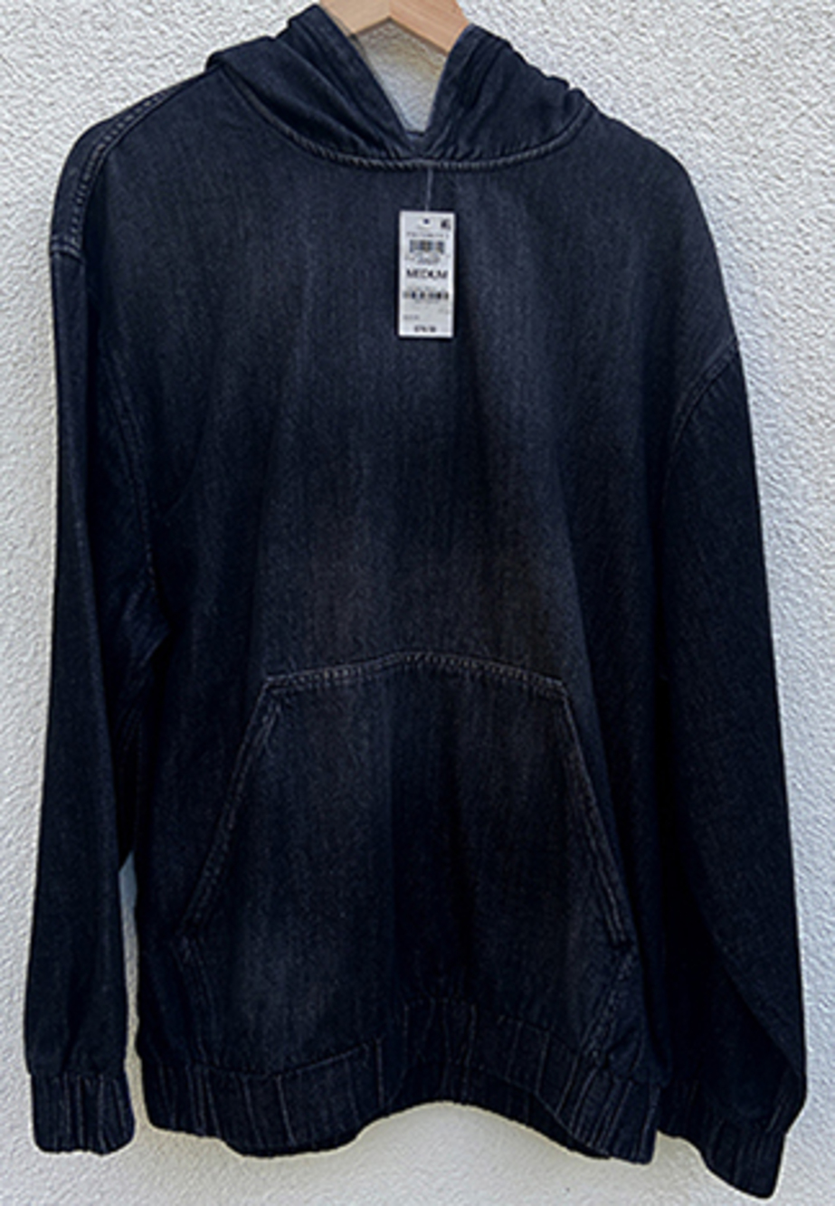NWT, Mens Mode of One Relaxed-fit Denim Hoodie